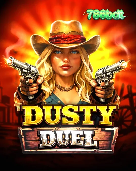 Dusty Duel স্লট গেমের কাউবয় থিমযুক্ত ইন্টারফেস